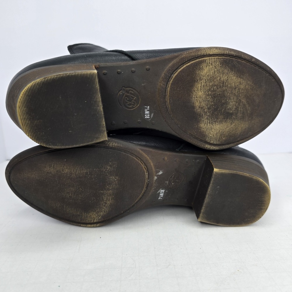 Lucky Brand Banterr2 Ankle Boots Womens Size 7.5 M Black Leather‎ Side Zip Shoes - Picture 10 of 12